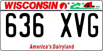 WI license plate 636XVG