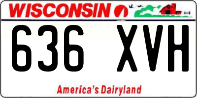 WI license plate 636XVH