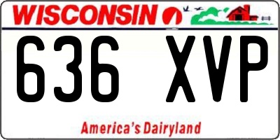 WI license plate 636XVP