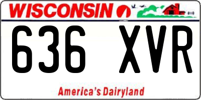 WI license plate 636XVR