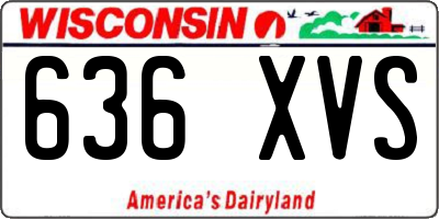 WI license plate 636XVS