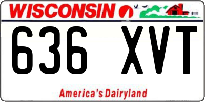 WI license plate 636XVT