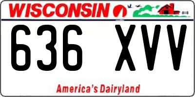 WI license plate 636XVV