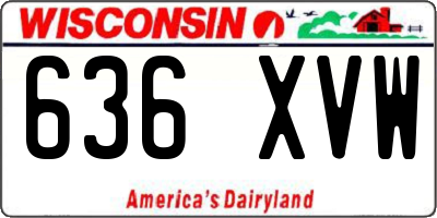 WI license plate 636XVW