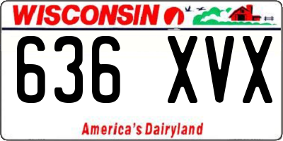 WI license plate 636XVX