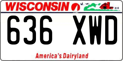 WI license plate 636XWD