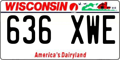 WI license plate 636XWE