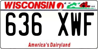 WI license plate 636XWF