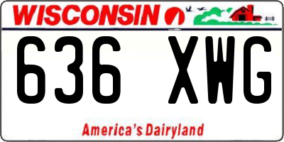 WI license plate 636XWG