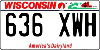 WI license plate 636XWH