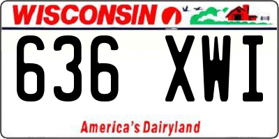 WI license plate 636XWI