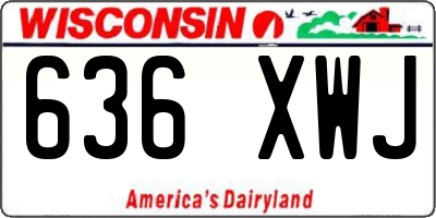 WI license plate 636XWJ