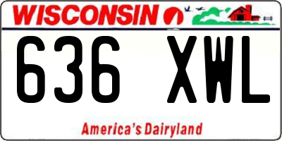 WI license plate 636XWL