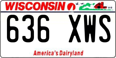 WI license plate 636XWS
