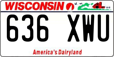 WI license plate 636XWU