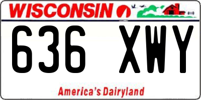 WI license plate 636XWY