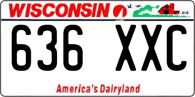 WI license plate 636XXC