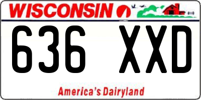 WI license plate 636XXD
