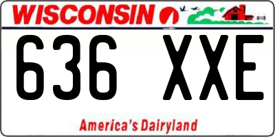 WI license plate 636XXE