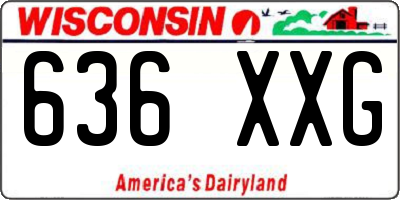 WI license plate 636XXG