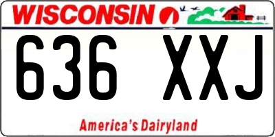 WI license plate 636XXJ