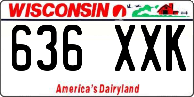 WI license plate 636XXK