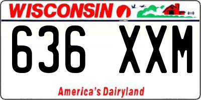 WI license plate 636XXM