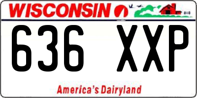 WI license plate 636XXP