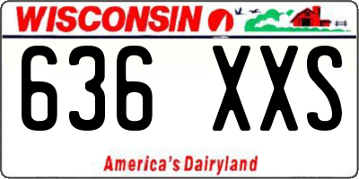 WI license plate 636XXS