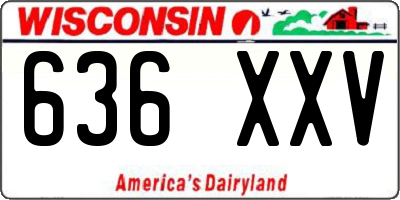 WI license plate 636XXV