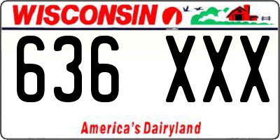 WI license plate 636XXX