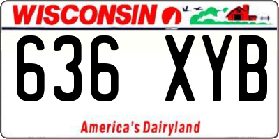 WI license plate 636XYB