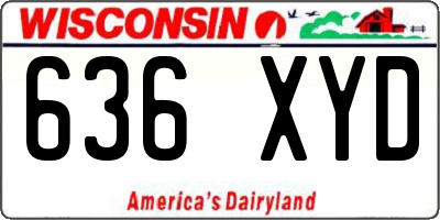 WI license plate 636XYD