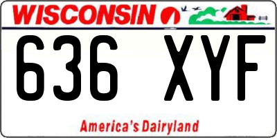 WI license plate 636XYF