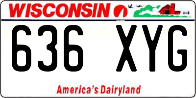 WI license plate 636XYG