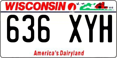 WI license plate 636XYH