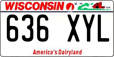WI license plate 636XYL