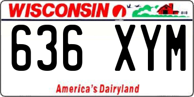 WI license plate 636XYM