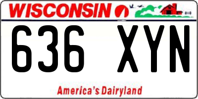WI license plate 636XYN