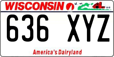 WI license plate 636XYZ