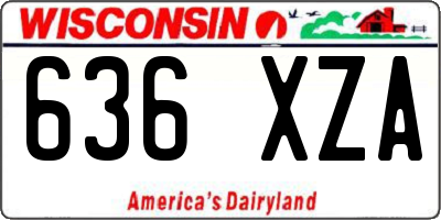 WI license plate 636XZA