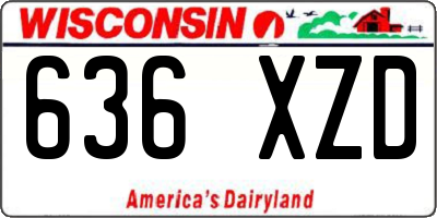 WI license plate 636XZD