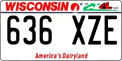 WI license plate 636XZE