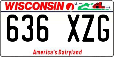 WI license plate 636XZG