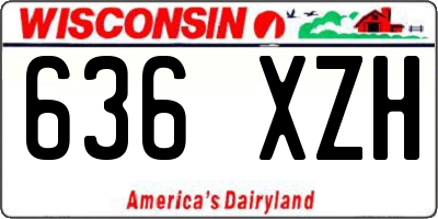 WI license plate 636XZH