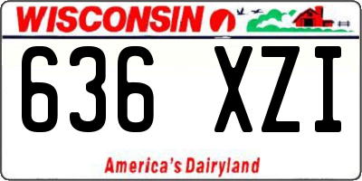 WI license plate 636XZI