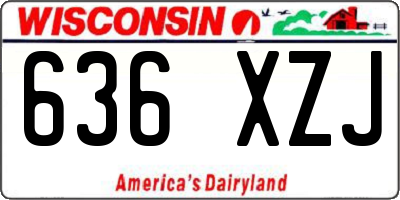 WI license plate 636XZJ