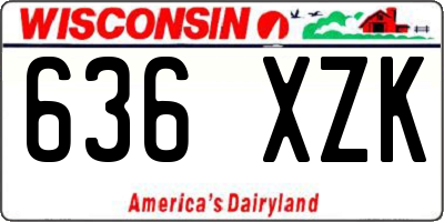 WI license plate 636XZK