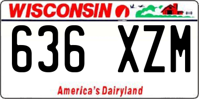 WI license plate 636XZM