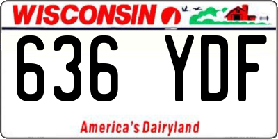 WI license plate 636YDF